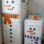 Украсить холодильник на новый год