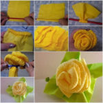 Как сделать цветок из салфетки розу