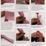 Как сделать цветы из бумажных салфеток схемы