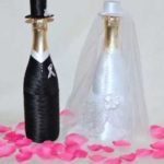Свадебное шампанское лентами видео